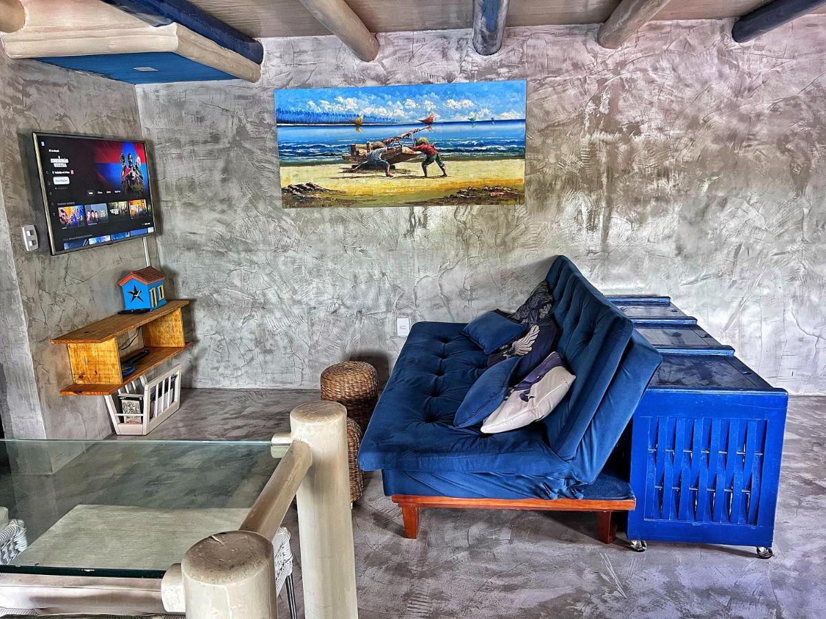 Casinha Azul Caraiva - Casa Completa Na Beira Do Rio Villa Exterior foto